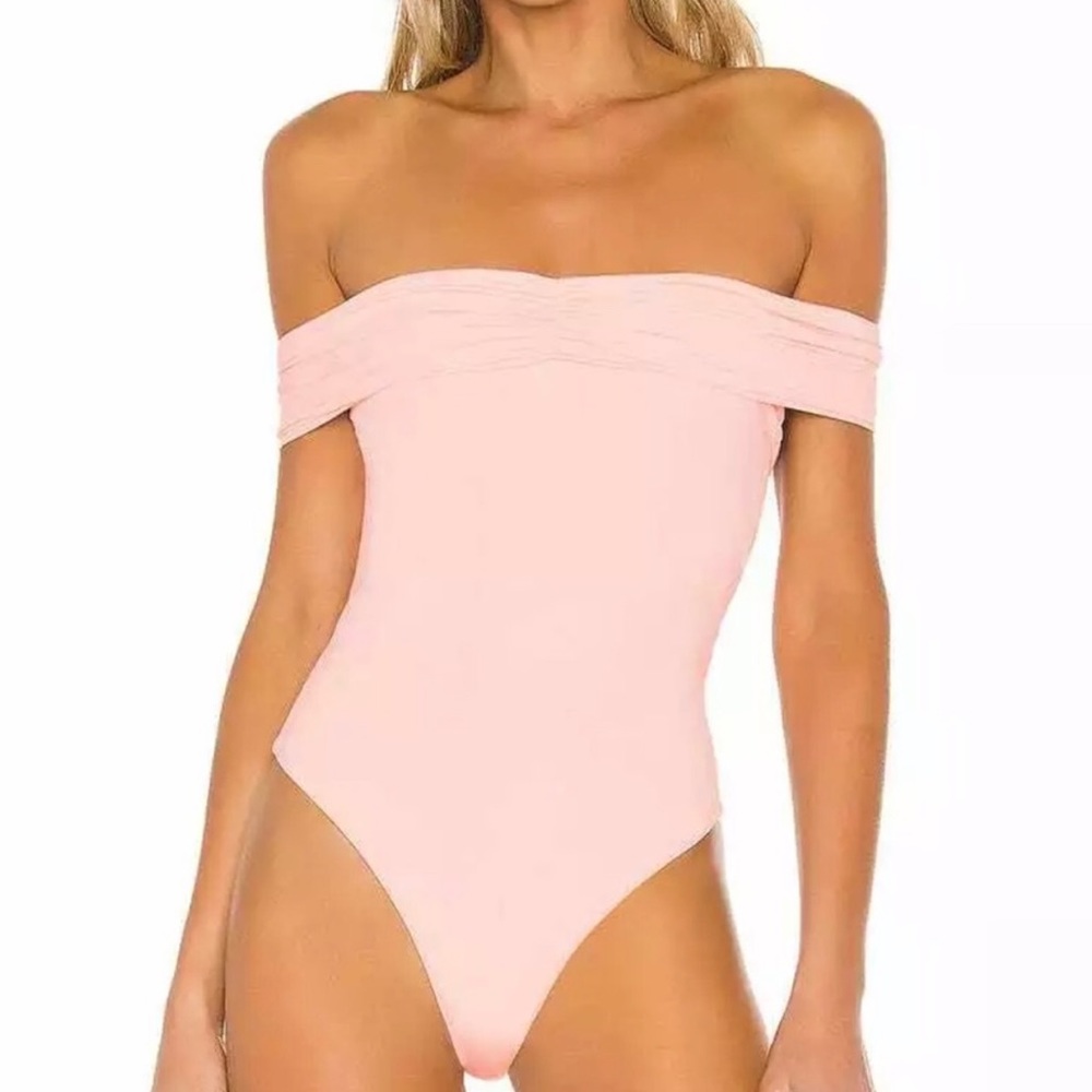 Lovers + Friends Pink Bodysuit